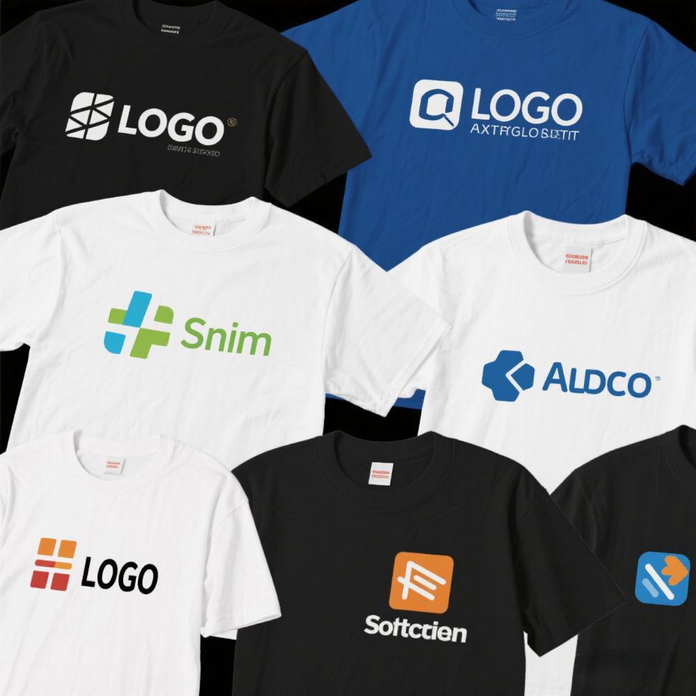 定制商務T恤的不同位置的LOGO展示