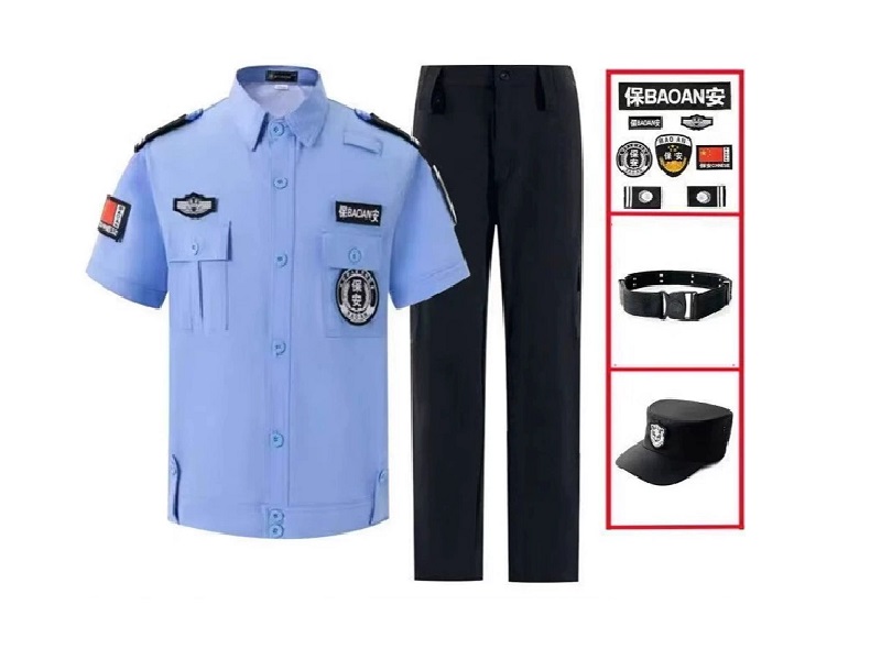 夏季保安服定制襯衫短袖褲子帽子標(biāo)志套裝